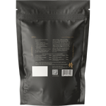 The back of a 1kg SuperFeast JING bag, detailing its herbal blend, traditional benefits, and usage instructions.