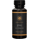SuperFeast JING Stress & Fatigue Tonic bottle containing 90 capsules on a plain white background.