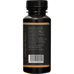 Right side of SuperFeast Mushroom M8 90 capsules jar showing supplement facts and ingredients on a white background.