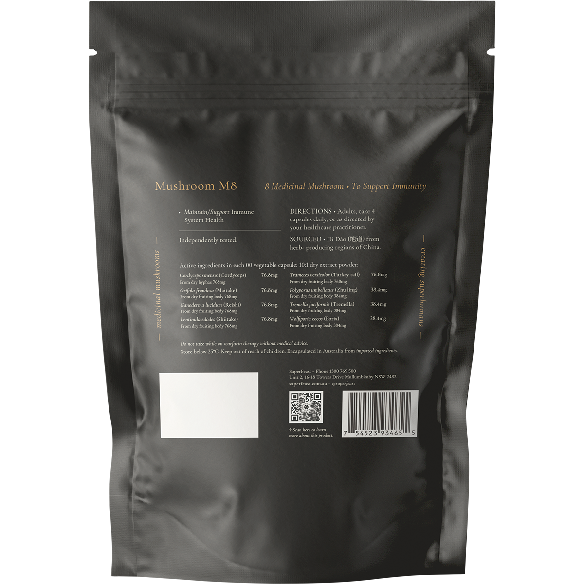 SuperFeast Mushroom M8 Capsules 240 Caps