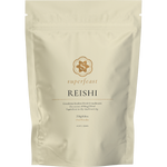 250g bag of SuperFeast Reishi extract powder, a medicinal mushroom supplement for immunity and sleep.
