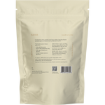 Back of 1kg SuperFeast Reishi bag with ingredients, usage directions, and nutritional information on a white label.