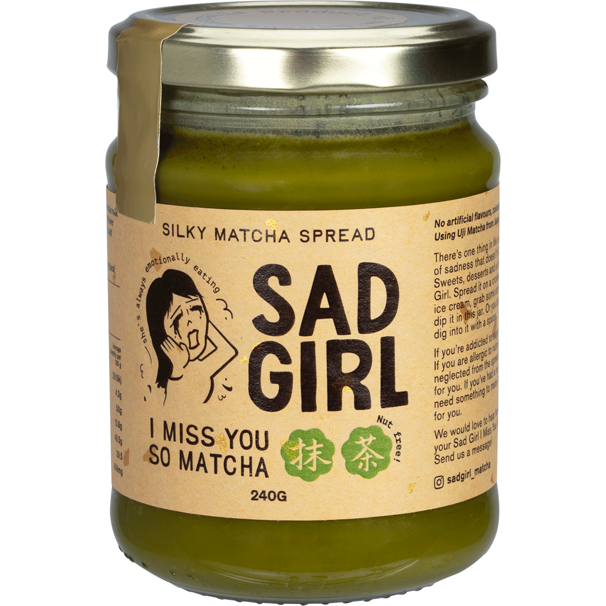 Sad Girl Silky Matcha Spread 240g