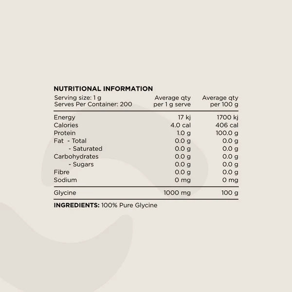 Switch Nutrition Glycine 100% Pure Glycine 200g