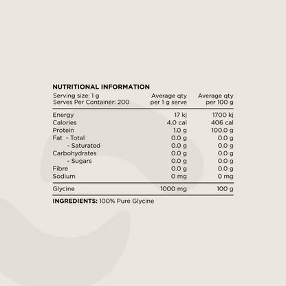 Switch Nutrition Glycine 100% Pure Glycine 200g