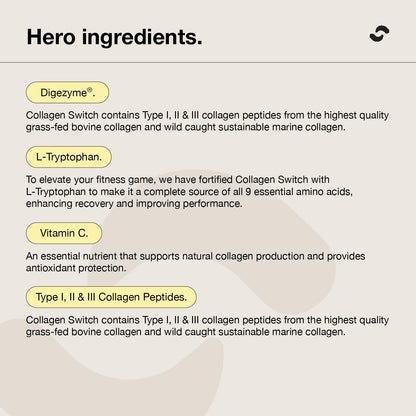 Switch Nutrition Hydrolysed Collagen Protein Unflavoured 250g