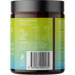 Back of a 185g Sodii Salty Citrus Hydration Salts tub showing nutritional information and directions.