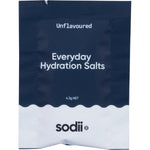 Single sachet of Sodii Everyday Hydration Salts Unflavoured on a white background.