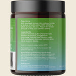 Side view of a Sodii Salty Kiwi hydration salts tub showing product features and 1000mg sodium content.