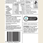 Nutrition information panel for Sodii Salty Mandarin hydration salts, listing electrolytes and ingredients.