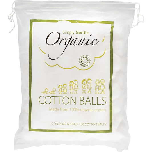 Simply Gentle Organic Cotton Balls 100 Pack