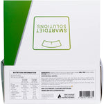 Back of Apple Pie Smart Protein Bar display box showing nutrition facts, ingredients, and key product features.