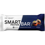 Blueberry Muffin Smart Protein Bar 60g in a blue and white wrapper featuring a fresh muffin and blueberry illustration.
