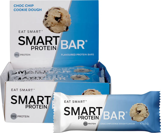 Smart Protein Bar Choc Chip Cookie Dough Flavour Protein Bar 60g (Pack of 12)