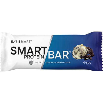 Smart Protein Bar Cookies & Cream Flavour Protein Bar 60g (Pack of 12)