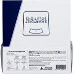 Back of Smart Protein Bar Cookies and Cream 12-pack box showing nutrition facts, ingredients, and Australian-made logo.