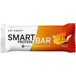 Wrapped 60g Mango Cream Smart Protein Bar with mango and cream illustrations on a yellow and white background.