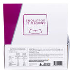 Back of a Smart Protein Bar box with nutrition facts, ingredients, and key features for Marshmallow Choc Biscuit flavor.