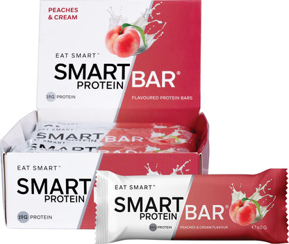 Smart Protein Bar Peaches & Cream Flavour Protein Bar 60g (Pack of 12)