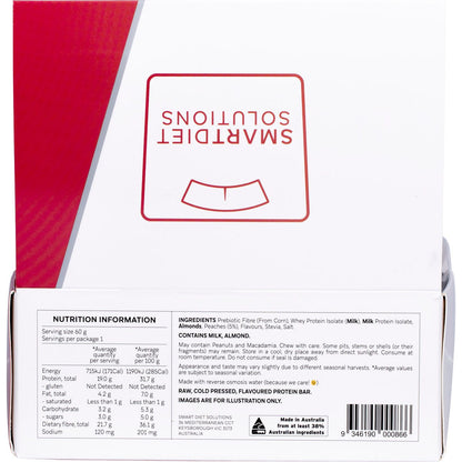 Smart Protein Bar Peaches & Cream Flavour Protein Bar 60g (Pack of 12)