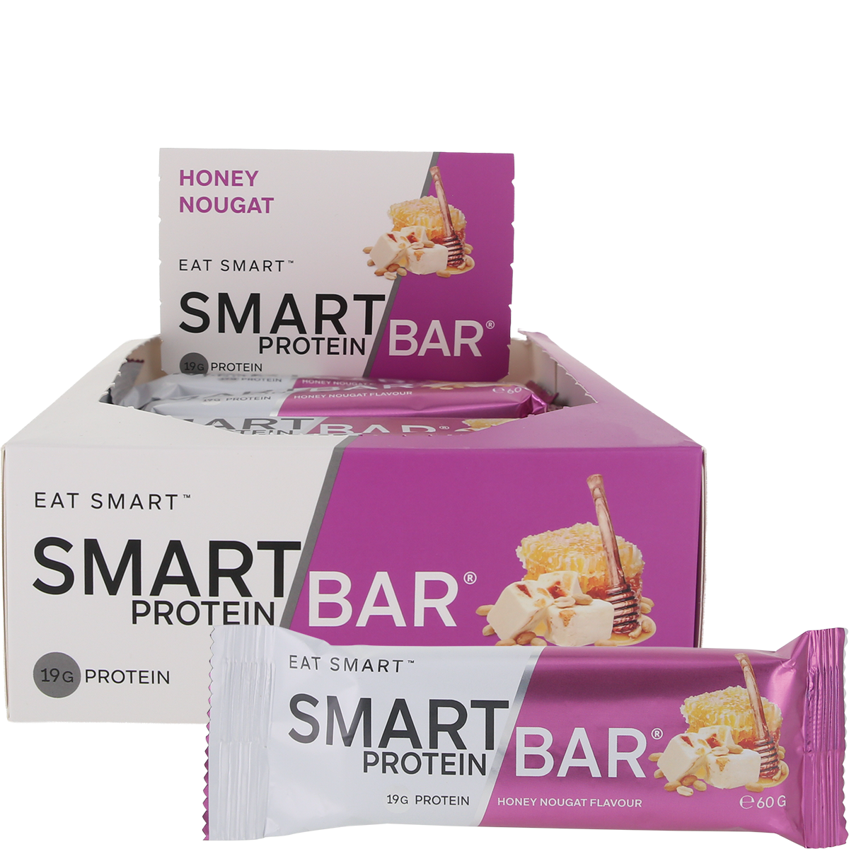 Smart Protein Bar Honey Nougat Protein Bar 60g (Pack of 12)