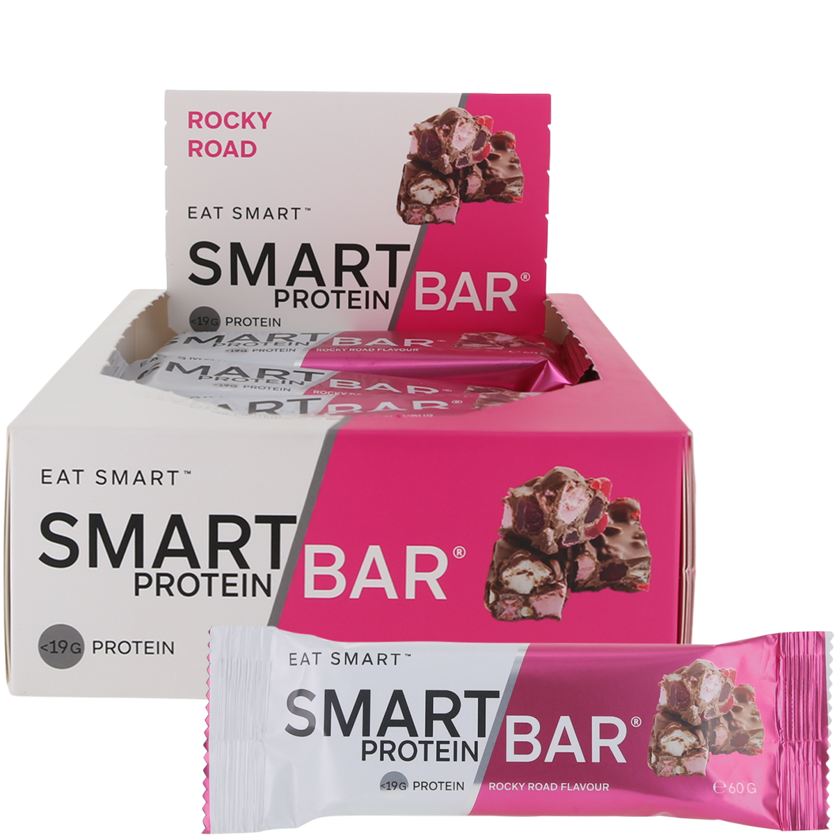 Smart Protein Bar Rocky Road Protein Bar 60g (Pack of 12)