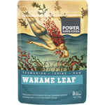 25g bag of Power Super Foods Certified Organic Wakame Leaf, wild-harvested dried Tasmanian seaweed.