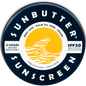 100g tin of SunButter SPF50 Original sunscreen with a yellow and blue label and silver lid.