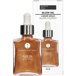 30ml bottle and box of Summer Salt Body Liquid Gold Glow Oil, featuring a shimmering coconut-scented formula.