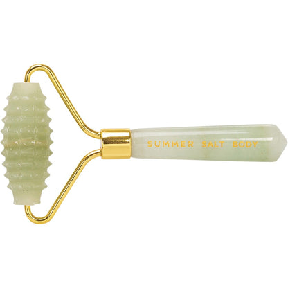 Summer Salt Body Spiky Crystal Facial Roller Green Jade(Includes protective roller pouch)