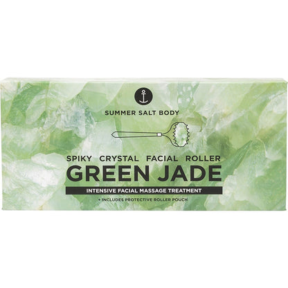 Summer Salt Body Spiky Crystal Facial Roller Green Jade(Includes protective roller pouch)