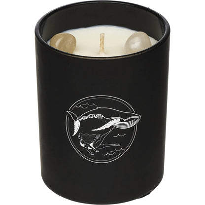 Summer Salt Body Crystal Infused Soy Candle Clear Quartz Coconut & Lime