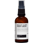 Summer Salt Body Beauty Sleep Night Cream in a 50ml glass jar with a white label and silver lid on a white background.
