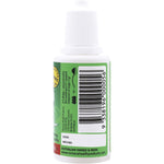 Right side of Nirvana Organics 30ml Stevia Liquid bottle showing nutrition facts and pure organic ingredients.