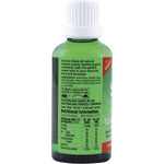 Nirvana Organics 50ml Stevia Liquid bottle with a dropper and green label, shown from a left side angle.