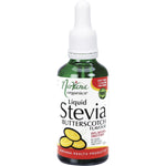 Nirvana Organics 50ml Liquid Stevia Butterscotch bottle with a dropper lid and orange and white label.