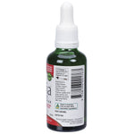 Right side of Nirvana Organics Liquid Stevia Coffee 50ml bottle showing nutrition facts and ingredients.