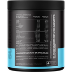 Back of a 150g Lemonade Adrenal Switch Magnesium tub showing nutritional information and ingredients.