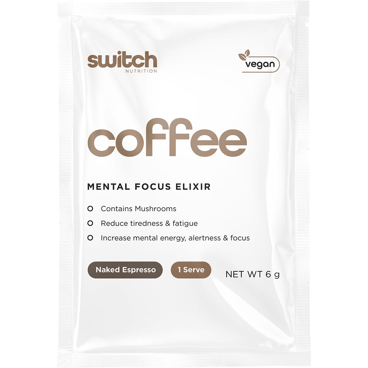 Switch Nutrition Coffee Mental Focus Elixir Naked Espresso 25 Pack