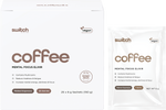 25-pack box and single sachet of Switch Nutrition Coffee Mental Focus Elixir in Naked Espresso flavor.