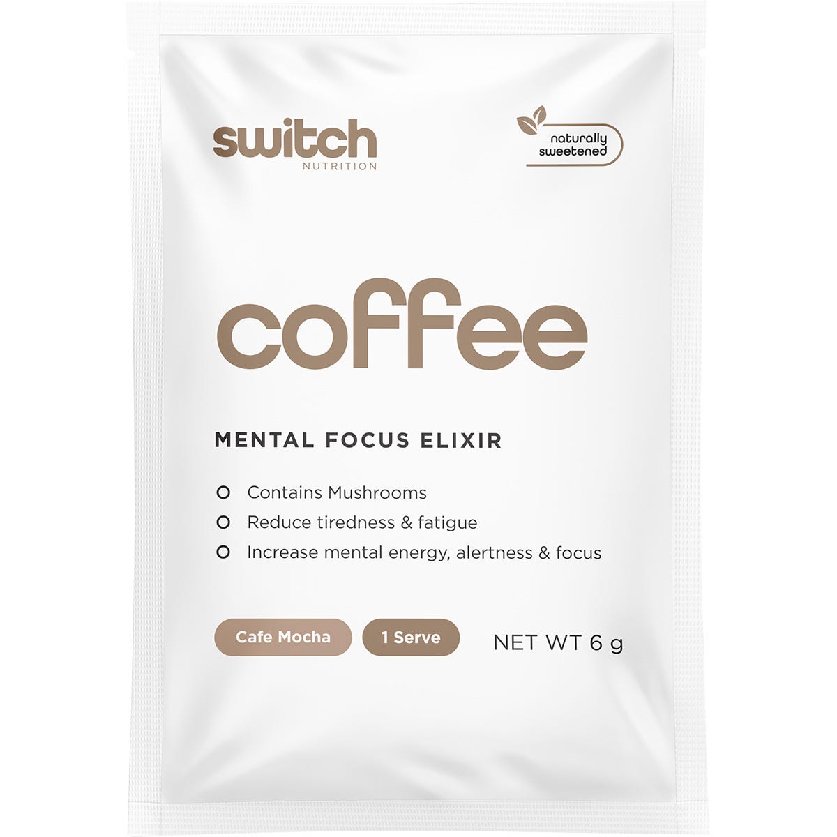 Switch Nutrition Coffee Mental Focus Elixir Cafe Mocha 25 Pack