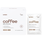 Cafe Mocha 25-pack box and individual sachet of Switch Nutrition Coffee Mental Focus Elixir on a white background.