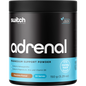 150g tub of Switch Nutrition Adrenal Magnesium Support Powder in Chocolate flavor on a white background.