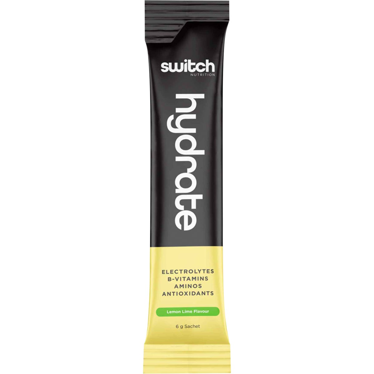 Switch Nutrition Hydrate Electrolytes No Added Sugar Lemon Lime 6g (Pack of 20)