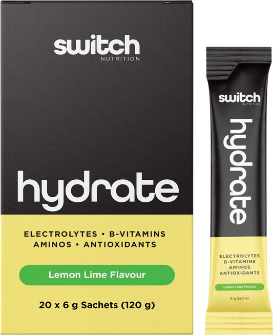 Switch Nutrition Hydrate Electrolytes No Added Sugar Lemon Lime 6g (Pack of 20)
