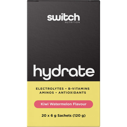 Switch Nutrition Hydrate Electrolytes No Added Sugar Kiwi Watermelon 6g (Pack of 20)