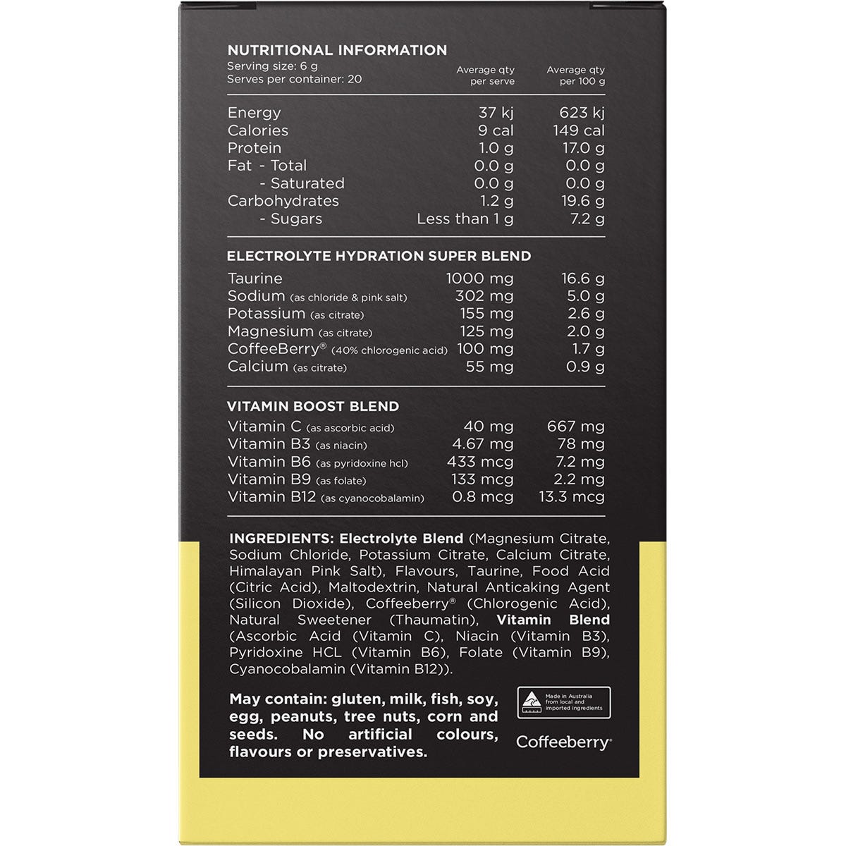 Switch Nutrition Hydrate Electrolytes No Added Sugar Kiwi Watermelon 6g (Pack of 20)