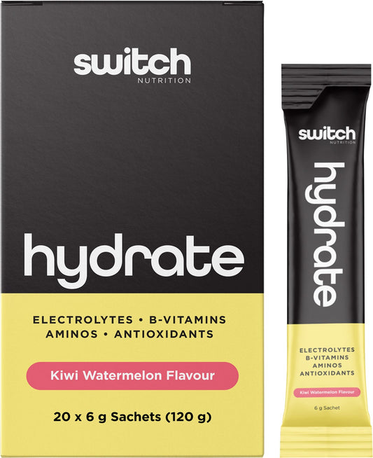 Switch Nutrition Hydrate Electrolytes No Added Sugar Kiwi Watermelon 6g (Pack of 20)