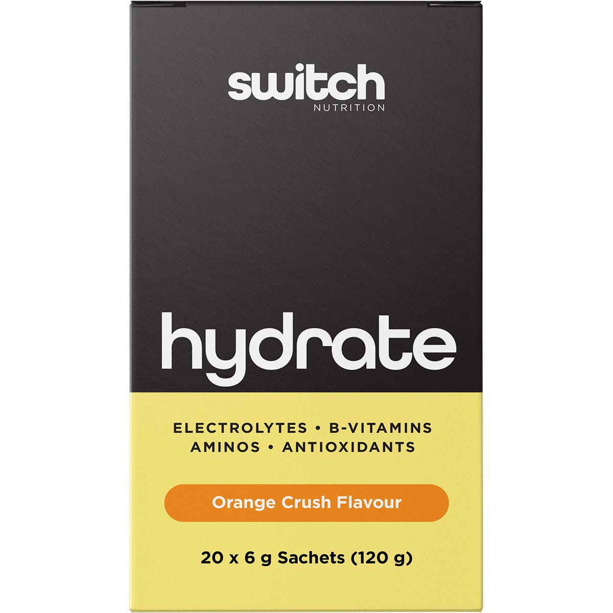 Switch Nutrition Hydrate Electrolytes No Added Sugar Orange Crush 6g (Pack of 20)