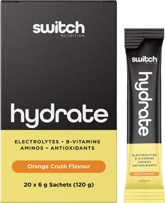 Switch Nutrition Hydrate Electrolytes No Added Sugar Orange Crush 6g (Pack of 20)